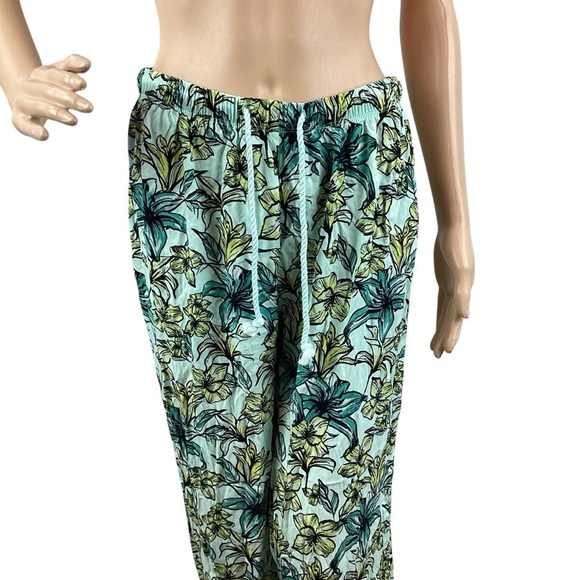 Beach Riot Lounge Pants Blue Lagoon Floral Print Size M - Picture 2 of 6